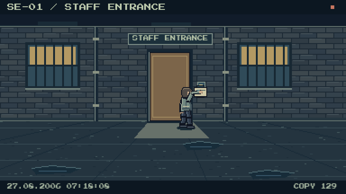 Staff Entrance camera still